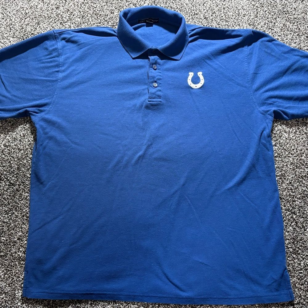 Port Authority Blue Polo Shirt with NFL Colts embroidered logo men’s xl